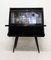 Black Lacquered Wood Bar Table with Shelf and Spotlight, 1970s, Image 4