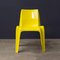 Gelber Organischer Plastik Stuhl, 1970er 7