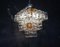 Italienischer ineinander greifender Kronleuchter aus bernsteingelbem & klarem Muranoglas und Chrom von Poliarte, 1960er 5