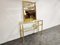 Brass Console Table with Mirror, 1970s 5