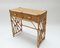 Rattan Desk or Vanity Table with Drawer & Chair Set, Italy, 1970s 5