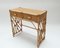 Rattan Desk or Vanity Table with Drawer & Chair Set, Italy, 1970s, Image 5
