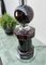 Lámpara de mesa Art Déco de cerámica y cromo, años 60, Imagen 6