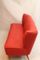 Rotes Vintage Drei-Sitzer Sofa 4