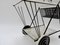Black and White Perforated Metal Bar Cart in the style of Mathieu Mathegot, 1950s, Image 7