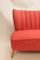 Rotes Vintage Drei-Sitzer Sofa 5