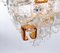Italienischer ineinander greifender Kronleuchter aus bernsteingelbem & klarem Muranoglas und Chrom von Poliarte, 1960er 8