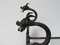 French Wrought Iron Andirons, 1900, Set of 2 3