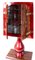 Red Goatskin Dry Bar or Cabinet by Aldo Tura 6