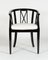 Black & White Armchairs from Wiener Werkstätten, 1950s, Set of 4, Image 2