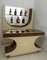 Mueble bar italiano vintage de ante y latón de Stilglass Donati, años 70, Imagen 4