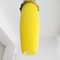 Lámpara colgante holandesa modernista pequeña de vidrio amarillo y metal, años 2000, Imagen 7