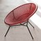 Easy Chair in Red Plastic from Fantasia, 1960s 3