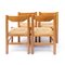 Natural Oak Carimate Dining Chairs by Vico Magistretti for Cassina, 1960s, Set of 4, Image 2