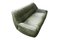 Mid-Century Patchwork Olive Green Leather Sofa from Laauser 1