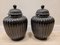 Vasi in ceramica nera, Italia, XX secolo, set di 2, Immagine 6