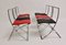 Red and Black Luisa Folding Chairs by Marcello Cuneo for Mobel, 1970s, Set of 6 8
