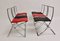 Red and Black Luisa Folding Chairs by Marcello Cuneo for Mobel, 1970s, Set of 6, Image 8