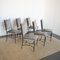 Regency Gray Velvet Chairs in Iron Structure with Brass attributed to Luigi Caccia Dominioni, 1960s, Set of 2, Image 2