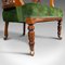 Antiker englischer Tub Chair aus Samt & Mahagoni, 1910er 12