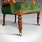 Antique English Velvet & Mahogany Tub Chair, 1910s, Image 12