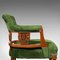 Antique English Velvet & Mahogany Tub Chair, 1910s 9