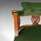 Antique English Velvet & Mahogany Tub Chair, 1910s 11