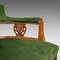 Antiker englischer Tub Chair aus Samt & Mahagoni, 1910er 10