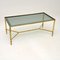 Vintage French Brass Coffee Table, 1960s 2