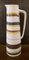 Jarra o jarrón 4055 B vintage de cerámica con esmalte blanco crema y rayas de colores, años 60, Imagen 1