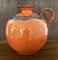 Brocca o vaso Fat Lava vintage fatto a mano in ceramica arancione-marrone, anni '60, Immagine 1
