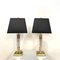 Mid-Century Gold and Chrome Table Lamps, 1970, Set of 2 1