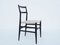 Black Lacquered 646 Leggera Chair in Rope by Gio Ponti for Cassina, Image 1