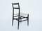 Black Lacquered 646 Leggera Chair in Rope by Gio Ponti for Cassina 2