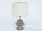 Silvered Ceramic Table Lamp with Fruit Basket 1
