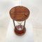 Mid-Century German Hourglass in Brown Wood and Brass, 1970s, Image 4