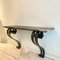 Art Deco French Console Table in Forged Metal and Marble by Raymond Subes, 1925 4