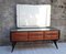 Rosewood Sideboard with 6 Drawers & Mirror in Silver Glass, Italy, 1950s, Image 1