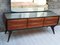 Rosewood Sideboard with 6 Drawers & Mirror in Silver Glass, Italy, 1950s 4