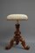 Victorian Height Adjustable Stool in Rosewood, Image 3