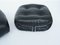 Mod. Soriana Sessel & Fußhocker Set aus schwarzem Leder von Tobia & Afra Scarpa für Cassina 8