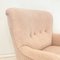Mid-Century Danish Shearling High Back Wing Chair & Ottoman, 1950s, Set of 2, Image 18