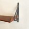 Mid-Century Italian Wall Shelf in Teak and Black Lacquered Metal, 1950s 4
