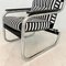 Mid-Century German Chrome Cantilever Armchair with Black and White Stripes, 1970s 13