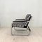 Mid-Century German Chrome Cantilever Armchair with Black and White Stripes, 1970s 4