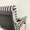 Mid-Century German Chrome Cantilever Armchair with Black and White Stripes, 1970s 8