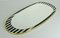 Mid-Century Oval Wall Mirror with Stripes, 1950s, Image 1