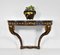 Antique Italian Console Table with Gilt & Ebonised Marble Top 2