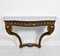 Antique Italian Console Table with Gilt & Ebonised Marble Top 1