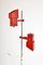 Lampadaire Miwi Postmoderne Vintage en Chrome Rouge, Italie, 1980s 8